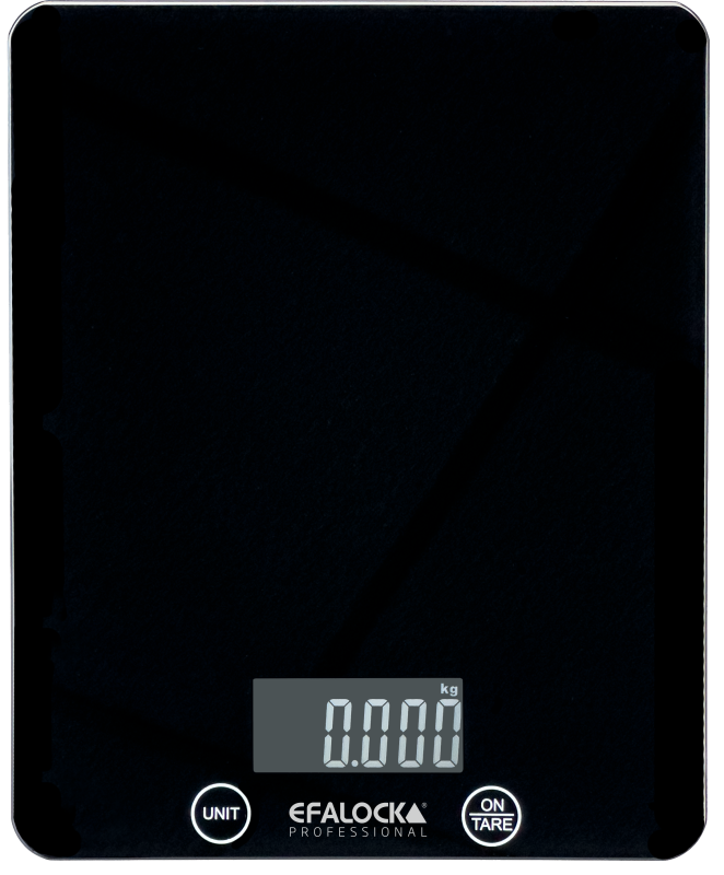 Efalock Digital scale expert, waga fryzjerska do farbowania, glas black