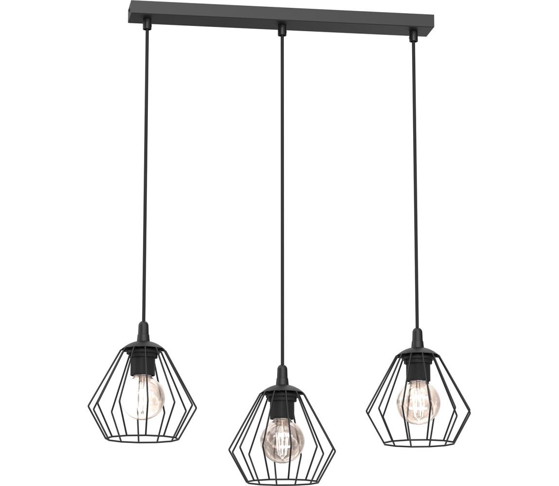 Żyrandol na lince LETI 3xE27/15W/230W czarny