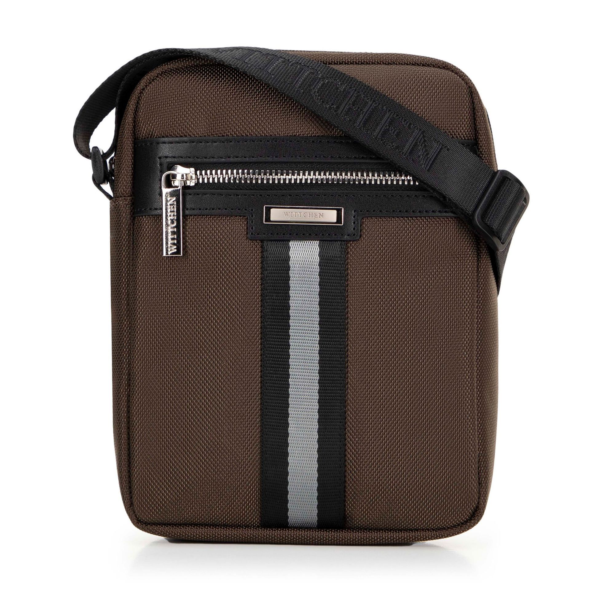 Męska listonoszka z dekoracyjną tasiemką zielona