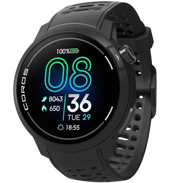 Coros PACE Pro Premium GPS Sport WPACEP-BLK + adapter Coros A2 Czarny