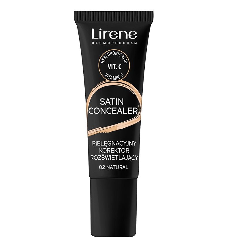 LIRENE Satin Concealer pielęgnujący korektor rozświetlający 02 Natural 10ml