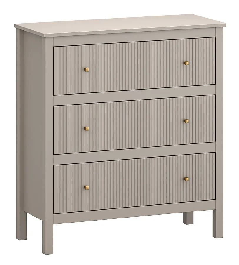 Nowoczesna komoda z trzema szufladami w kolorze taupe Z1-F29