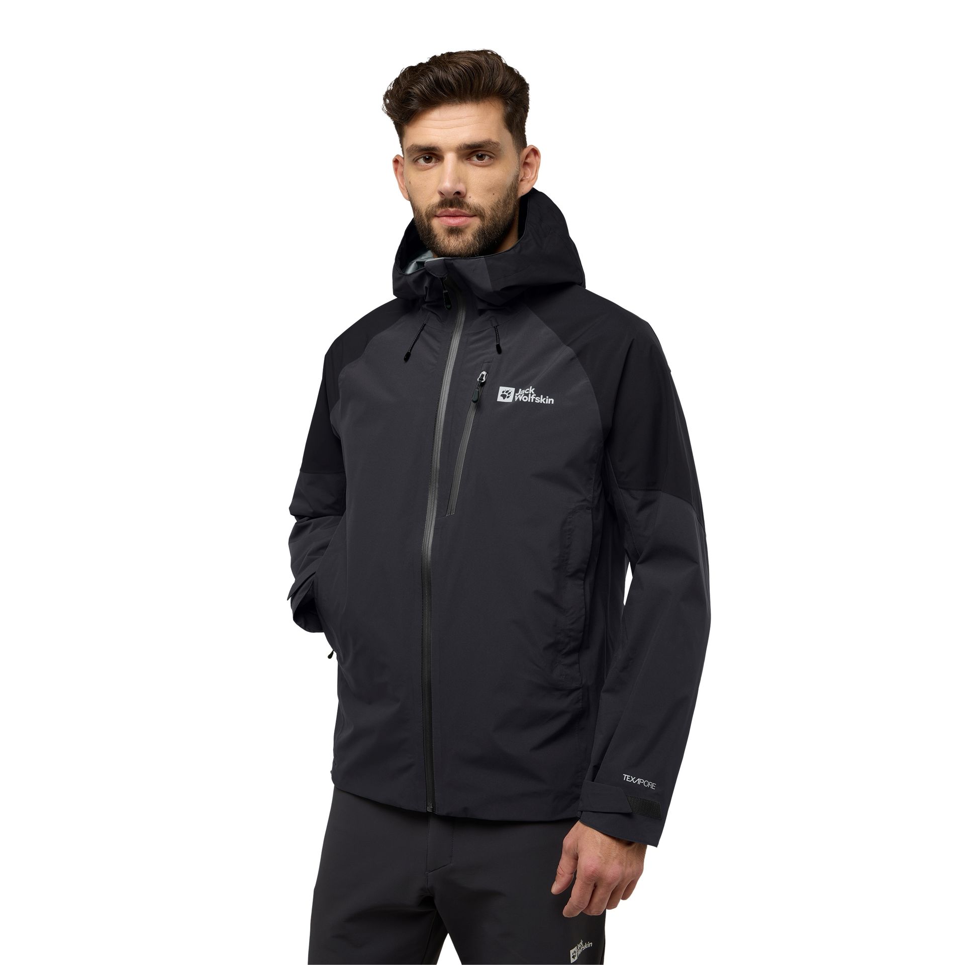 Męska kurtka przeciwdeszczowa Jack Wolfskin EAGLE PEAK 2L JKT M Phantom - M
