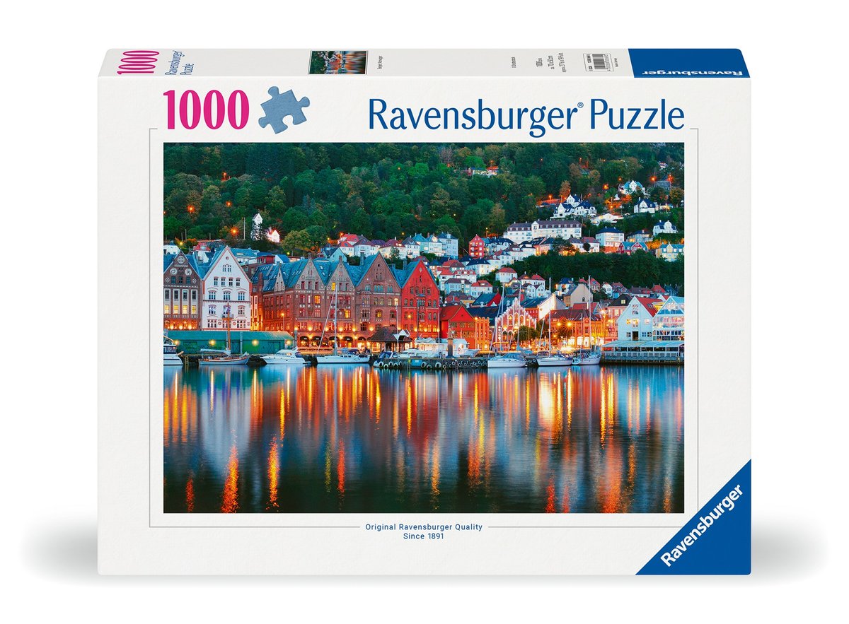 Puzzle 2D, Bergen, Norwegia, 1000 elementów