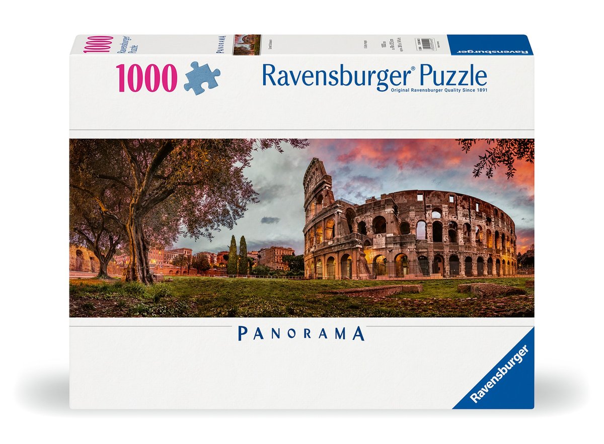 Puzzle 2D, PANORAMA, Koloseum o zmierzchu, 1000 elementów