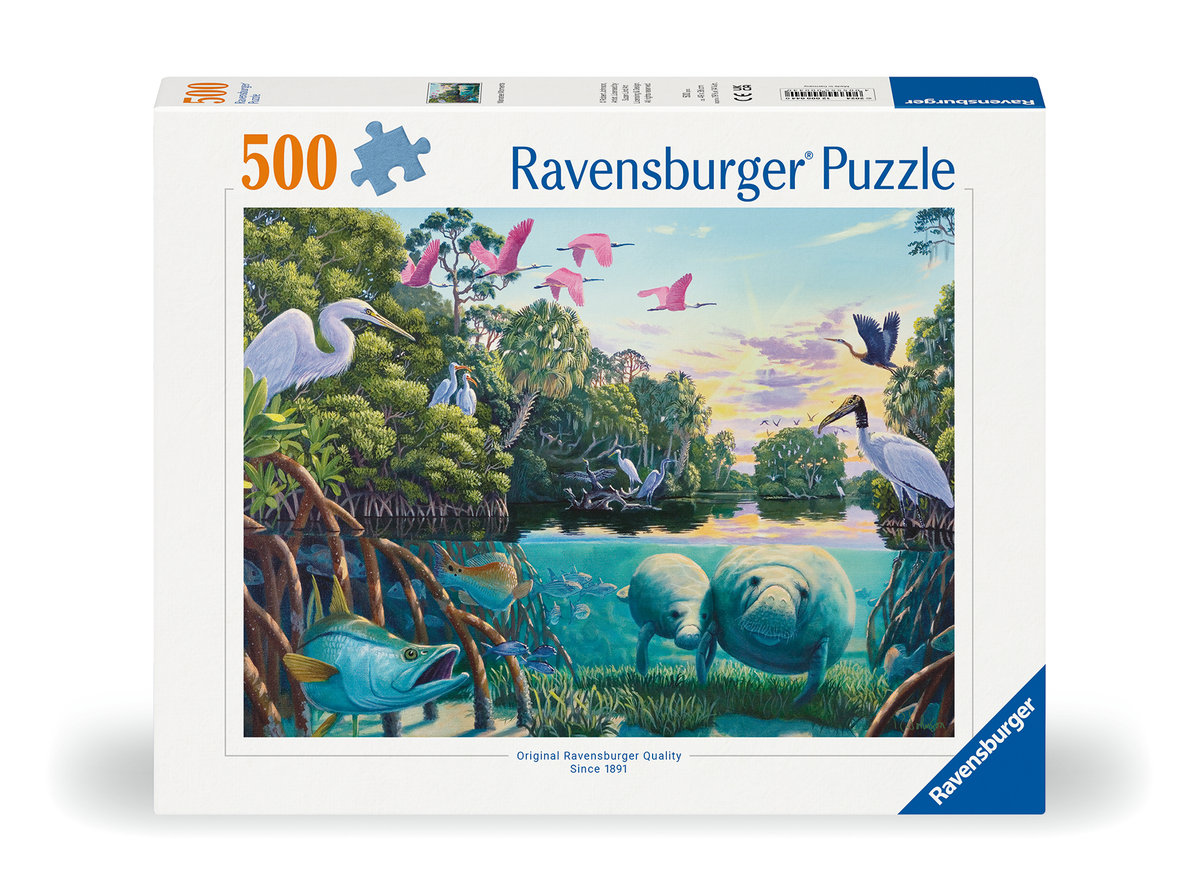 Puzzle 2D, Morskie zwierzęta i ptaki, 500 elementów