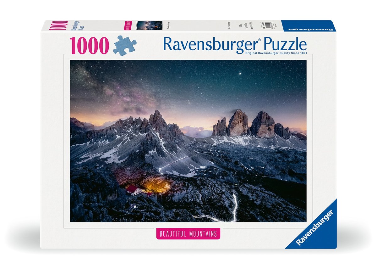 Puzzle 2D, Tre Cime, Dolomity, 1000 elementów