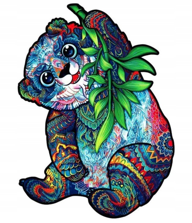 Puzzle Drewniane Dla Dorosłych Poważna Panda S