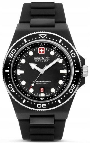 Zestaw męski SWISS MILITARY SMWGN0001180 czarny sportowy do nurkowania