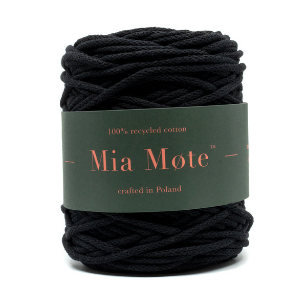 Mia Mote™ Basic Line sznurek bawełniany 5mm shungite-Szpula ~ 50 m