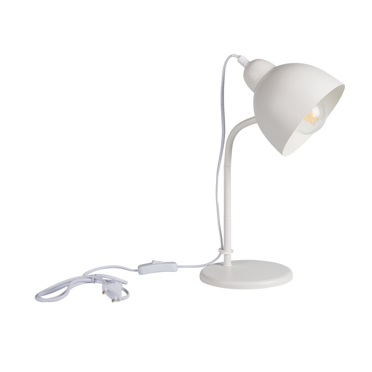 Lampka stołowa biurkowa LL DZIB TL E27 W nocna biała szkolna 5W lampa