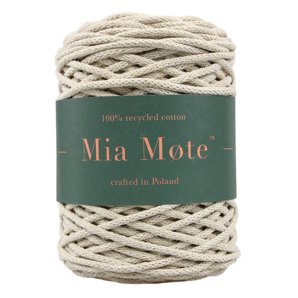 Mia Mote™ Basic Line sznurek bawełniany 5mm ivory-Szpula ~ 50 m