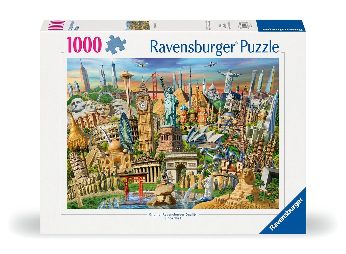 Puzzle 2D, Słynne budowle, 1000 elementów