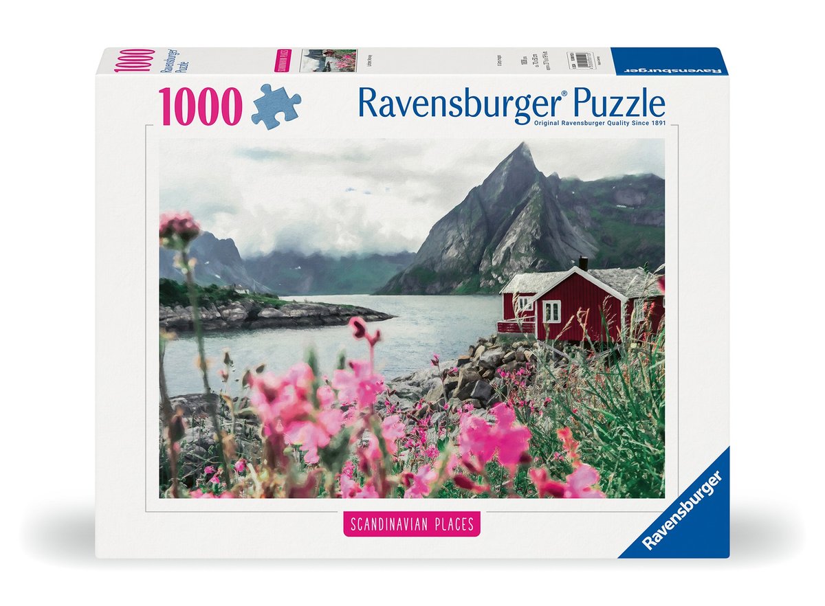 Puzzle 2D, Skandynawski domek, 1000 elementów