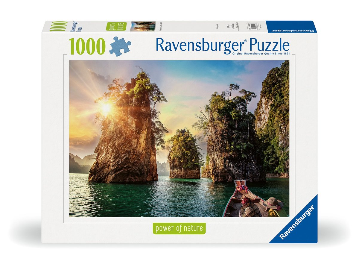 Puzzle 2D, Trzy skały w Cheow, Tajlandia, 1000 elementów