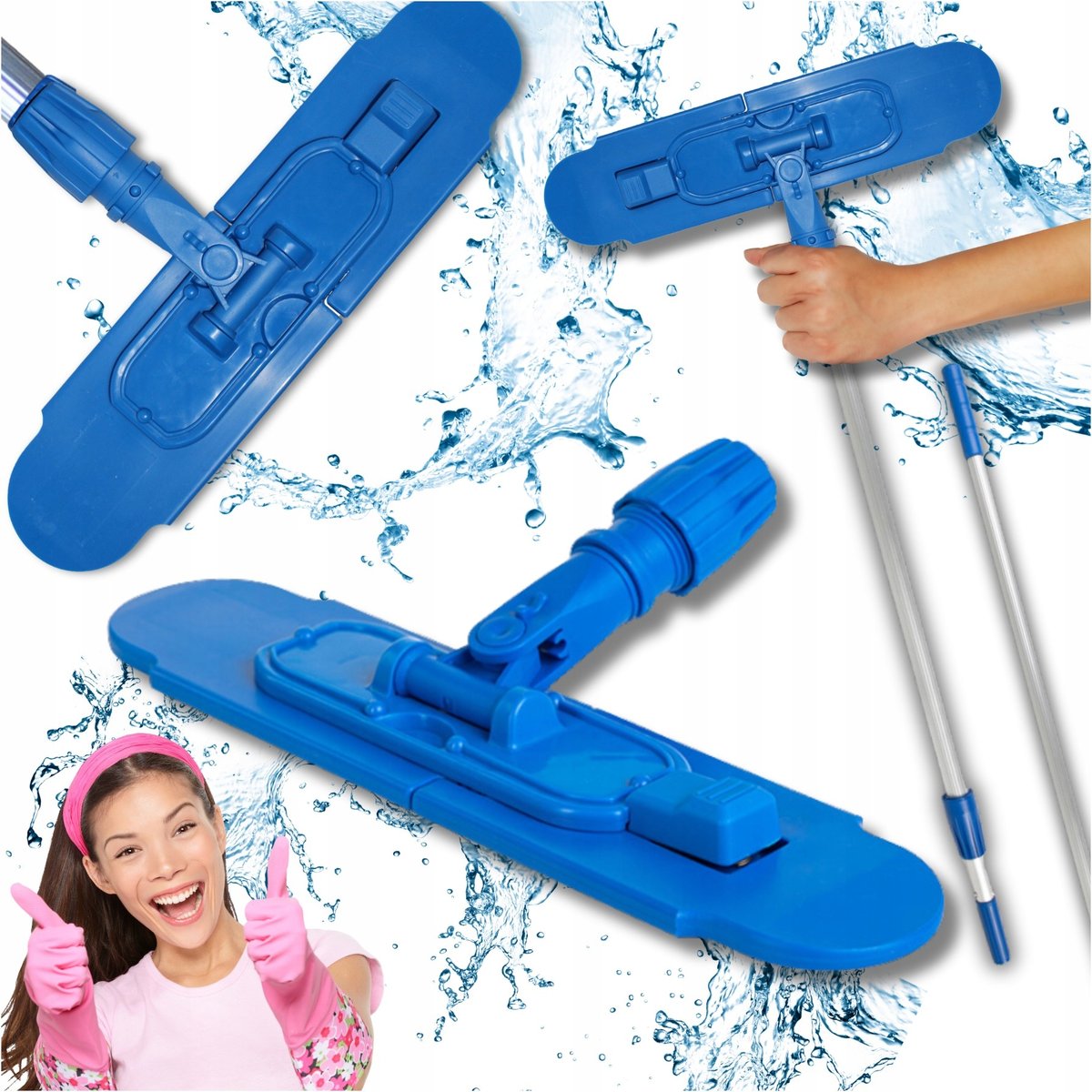 Raypath zestaw do Mopa Kij Teleskopowy + Uchwyt Błyskawiczny na Poduszki