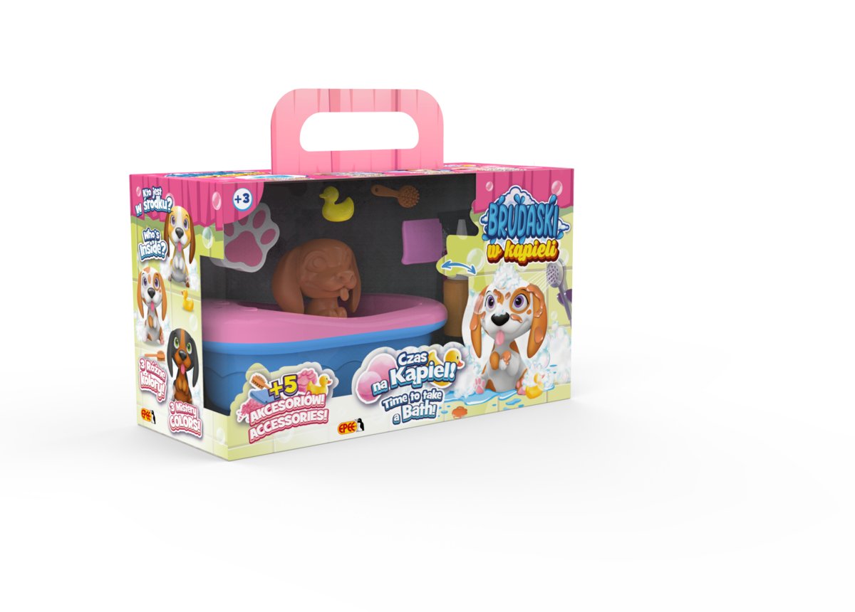 Brudaski w kąpieli -  zestaw łazienka Beagle czarno-brązowy