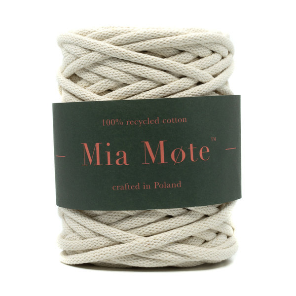 Mia Mote™ Extra Lush Line Sznurek bawełniany 7mm limestone-Szpula ~ 100 m