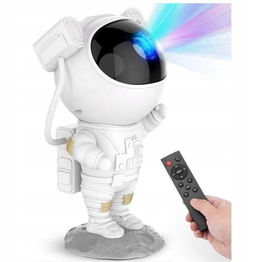PROJEKTOR GWIAZD ASTRONAUTA Z PILOTEM LAMPKA NOCNA GALAXY LED TIMER