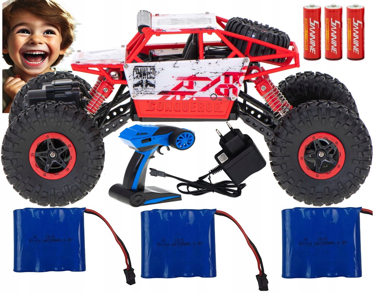 Samochód Autko na Pilot Monster Rally RC 4x4 2.4GHz dla dzieci Terenowy