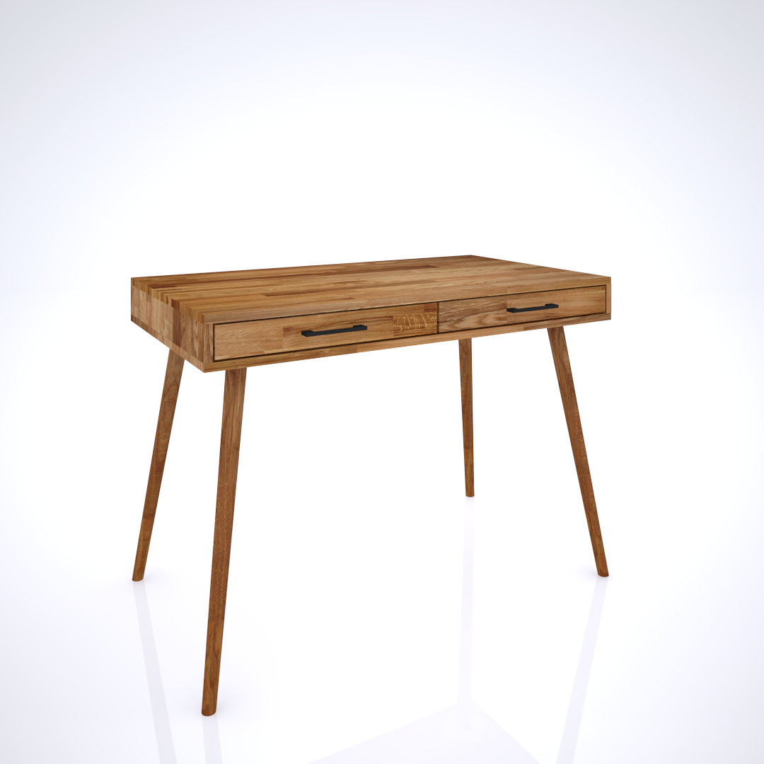 BJORKE biurko 115x65 lite drewno dąb | skandynawskie