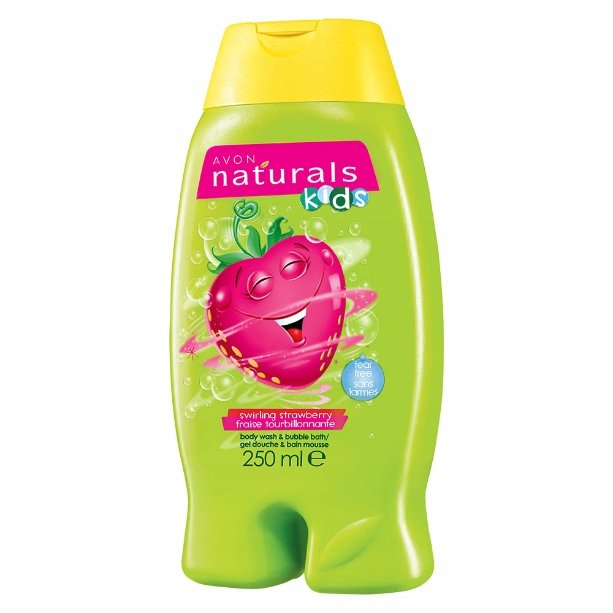 Avon płyn do mycia ciała i do kąpieli Wirująca Truskawka Kids naturals
