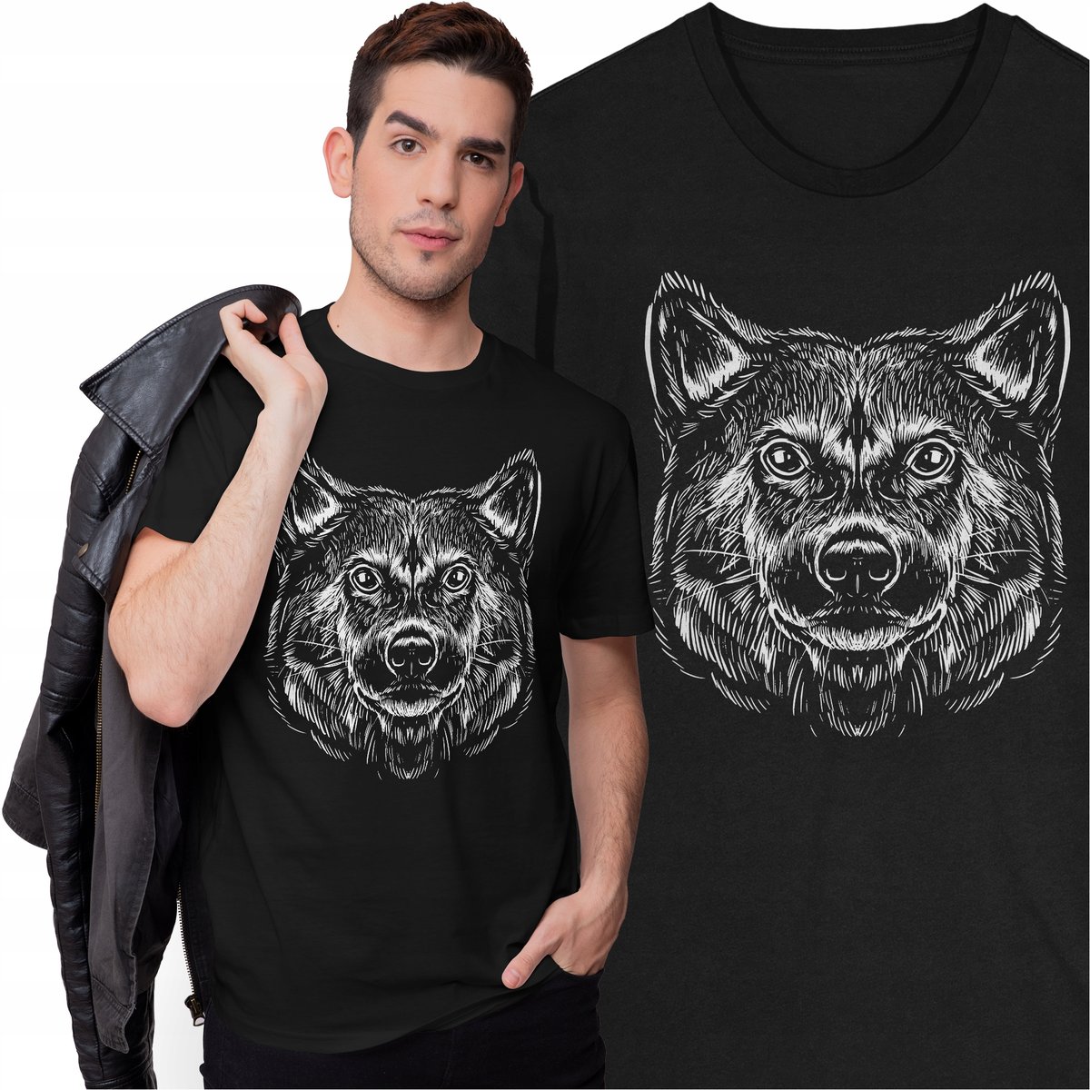 Koszulka Shiba Inu Dog Pies Piesek T-shirt z Psem Zwierzęta