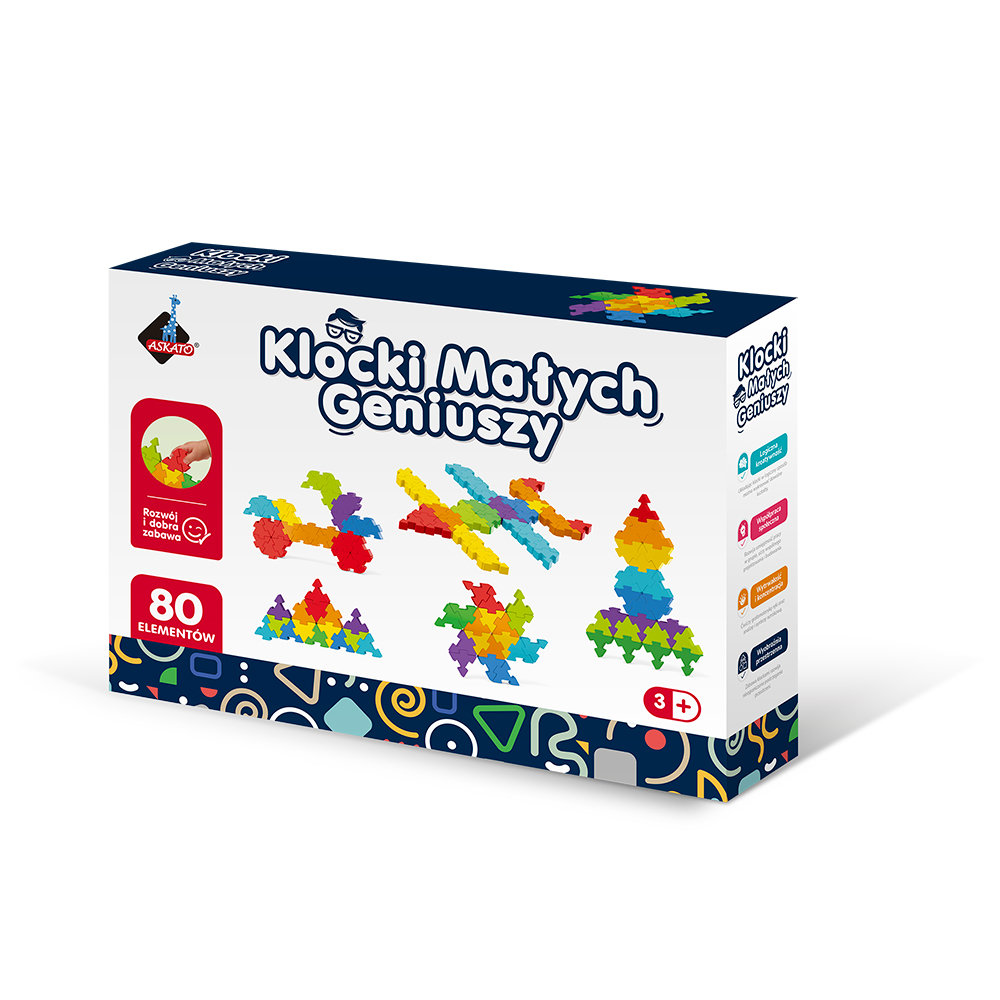 Klocki Małych Geniuszy Puzzle 80 Elementów