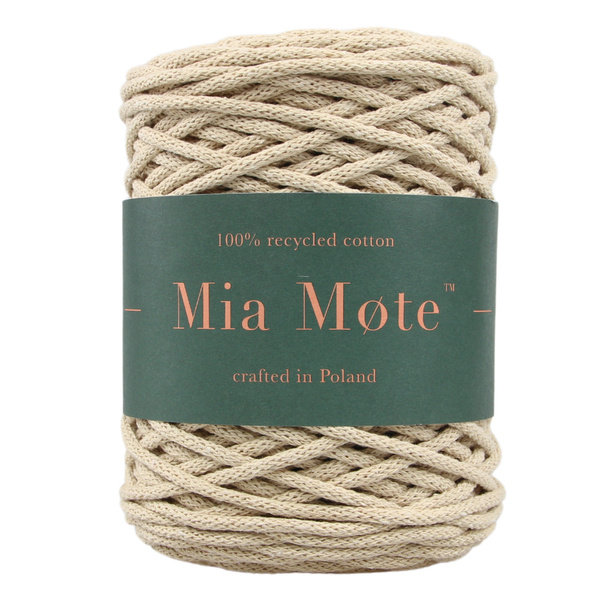 Mia Mote™ Basic Line sznurek bawełniany 5mm moonstone-Szpula ~ 50 m