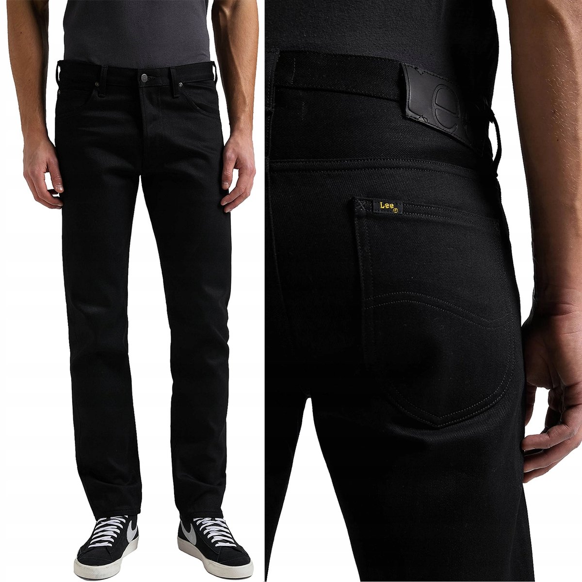 Lee LUKE SLIM TAPERED Clean Black RURKI CZARNY D��INS W34 L32