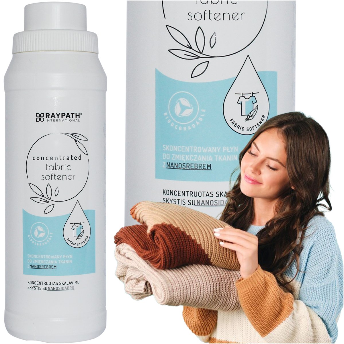 Raypath płyn do Płukania Zmiękczania tkanin 500ml nanosrebro Zmiękczacz