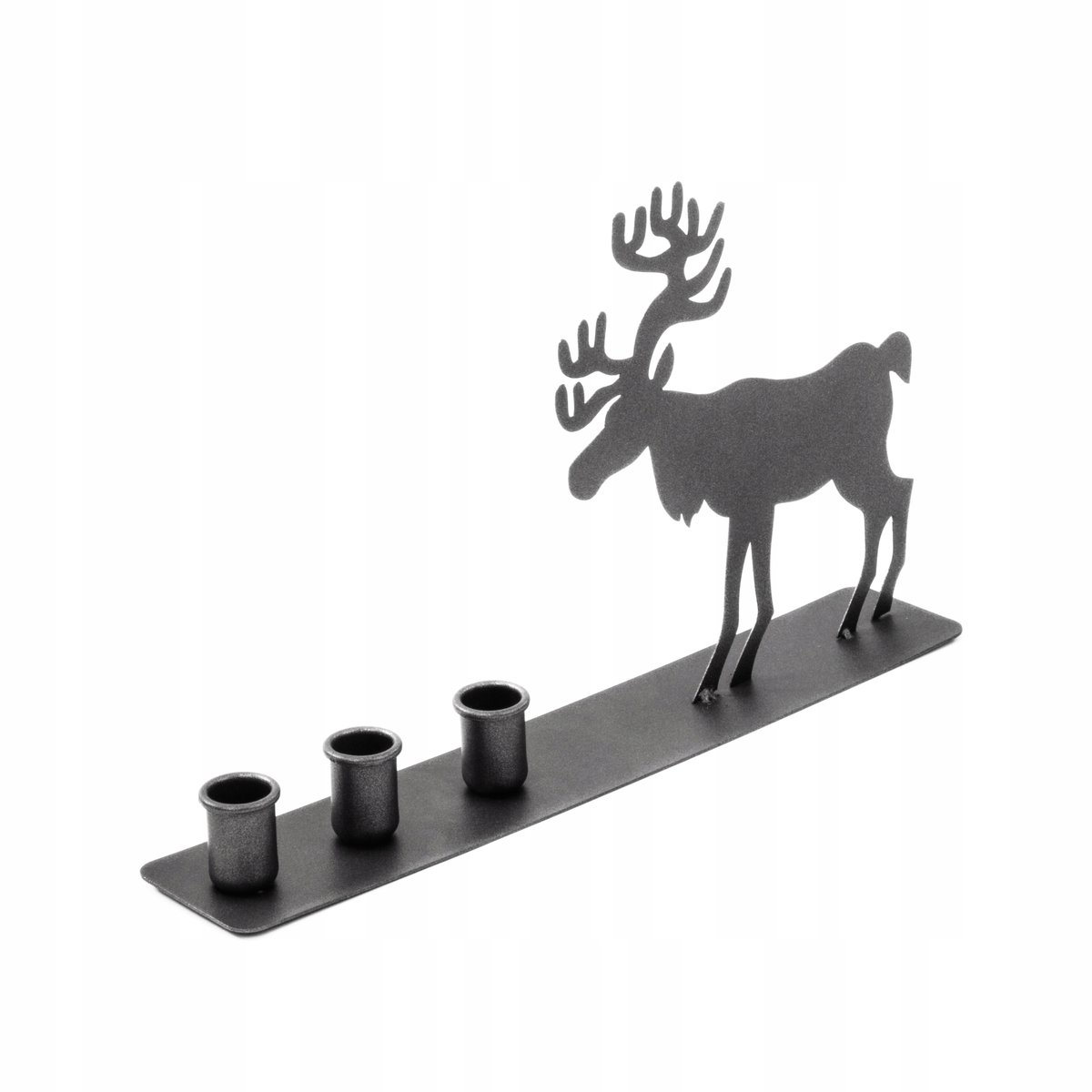 ŚWIĄTECZNY ŚWIECZNIK ADWENTOWY NA 3 ŚWIECE BOŻENARODZENIE 38 CM CZARNY