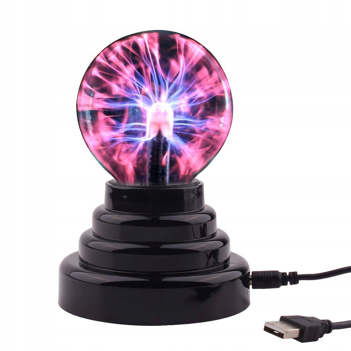 Lampka PLAZMOWA MAGICZNA KULA Reaguje na DOTYK BIURKO dla DZIECI SZKLANA