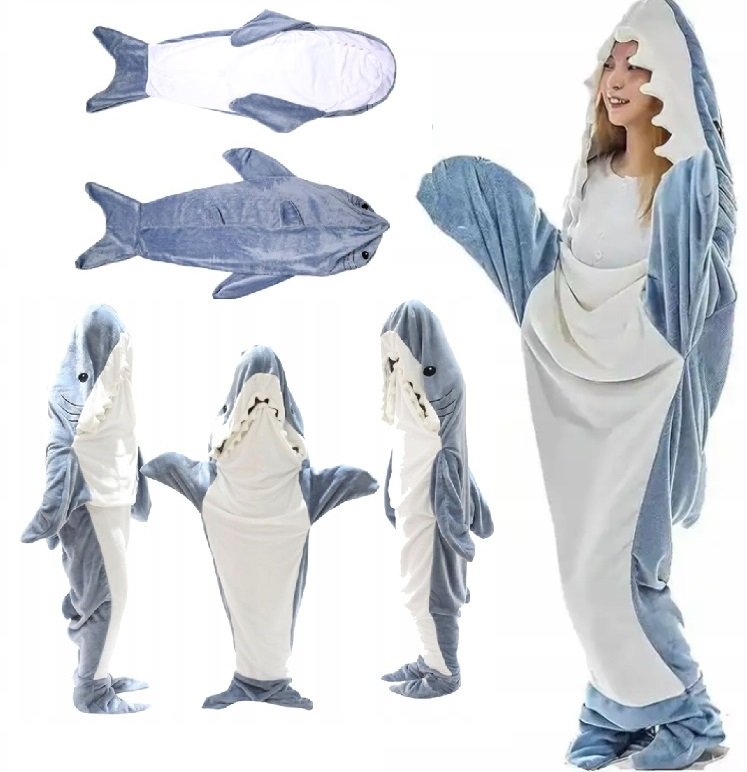 Koc Bluza REKIN Ciepły Śpiwór GRUBY Miękki UNIWERSALNY 210cm 165-185cm