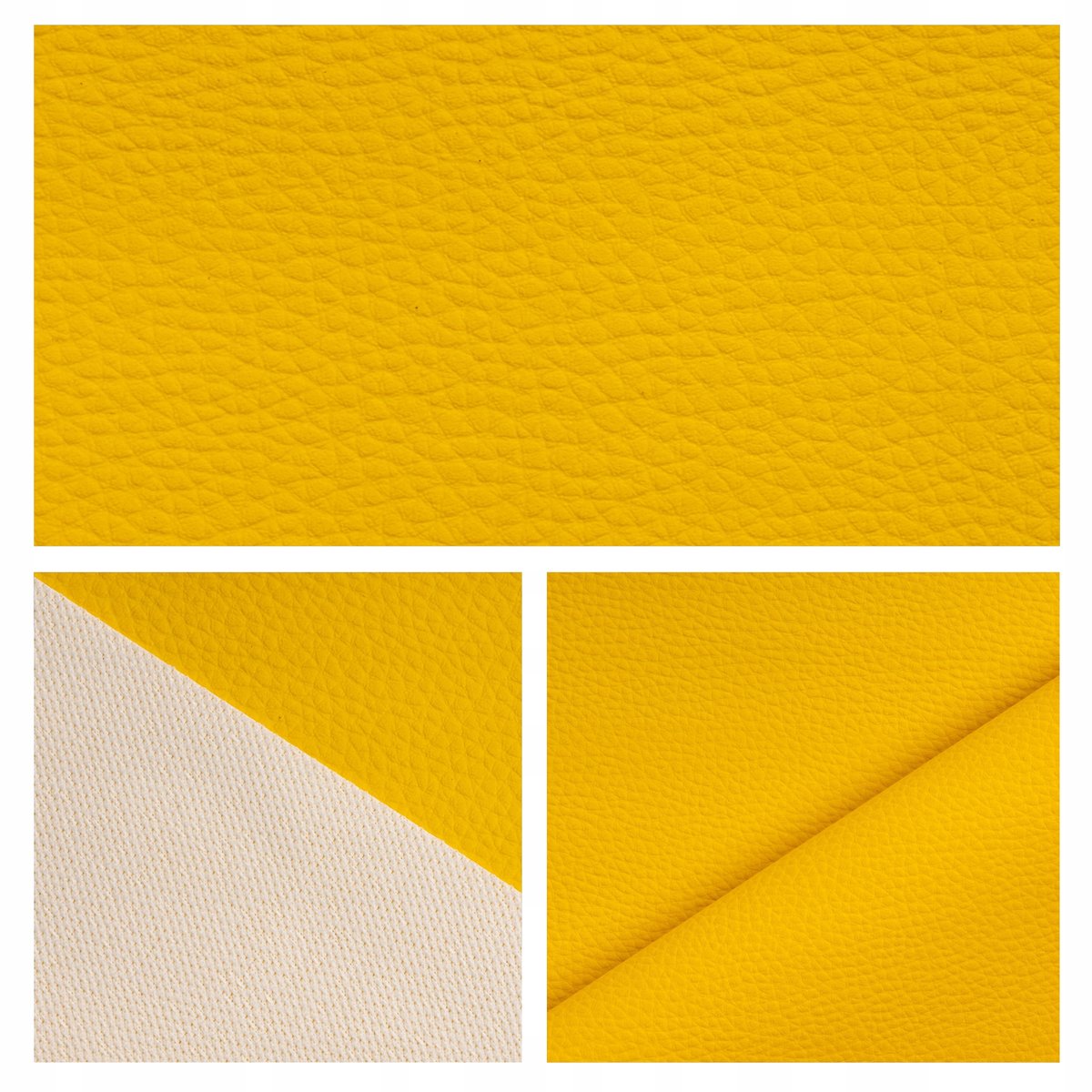 Ekoskóra Sztuczna Skóra Skaj Tkanina Tapicerska Derma Materiał Żółty 0,5 Mb