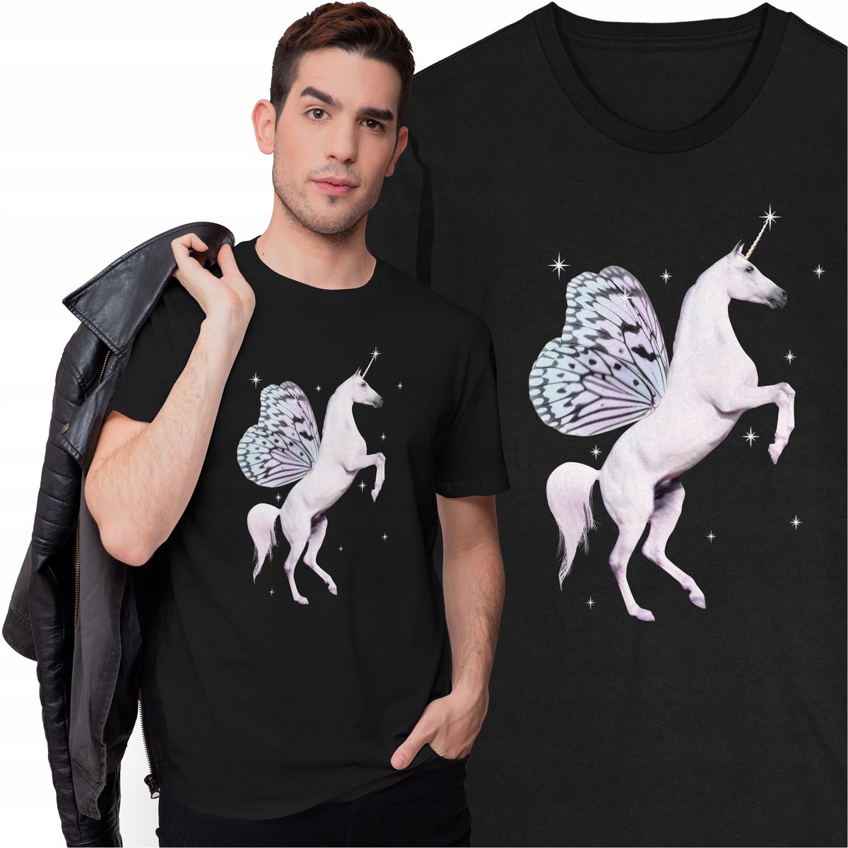 Koszulka Unicorn Jednorożec Motyl Butterfly Zwierzęta