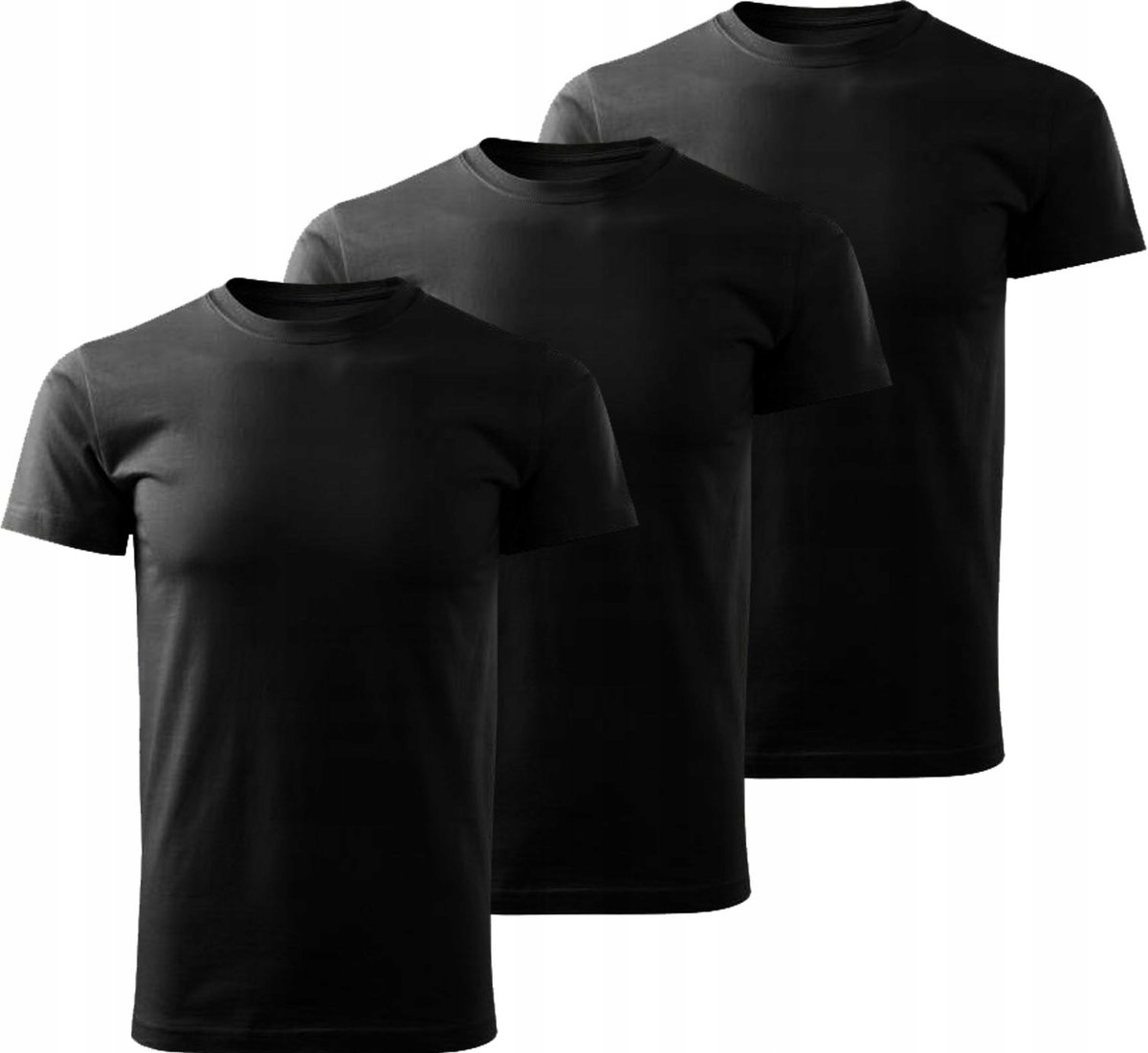 Koszulka Wojskowa Czarna Bawełniana 3 Pak 3 Sztuki