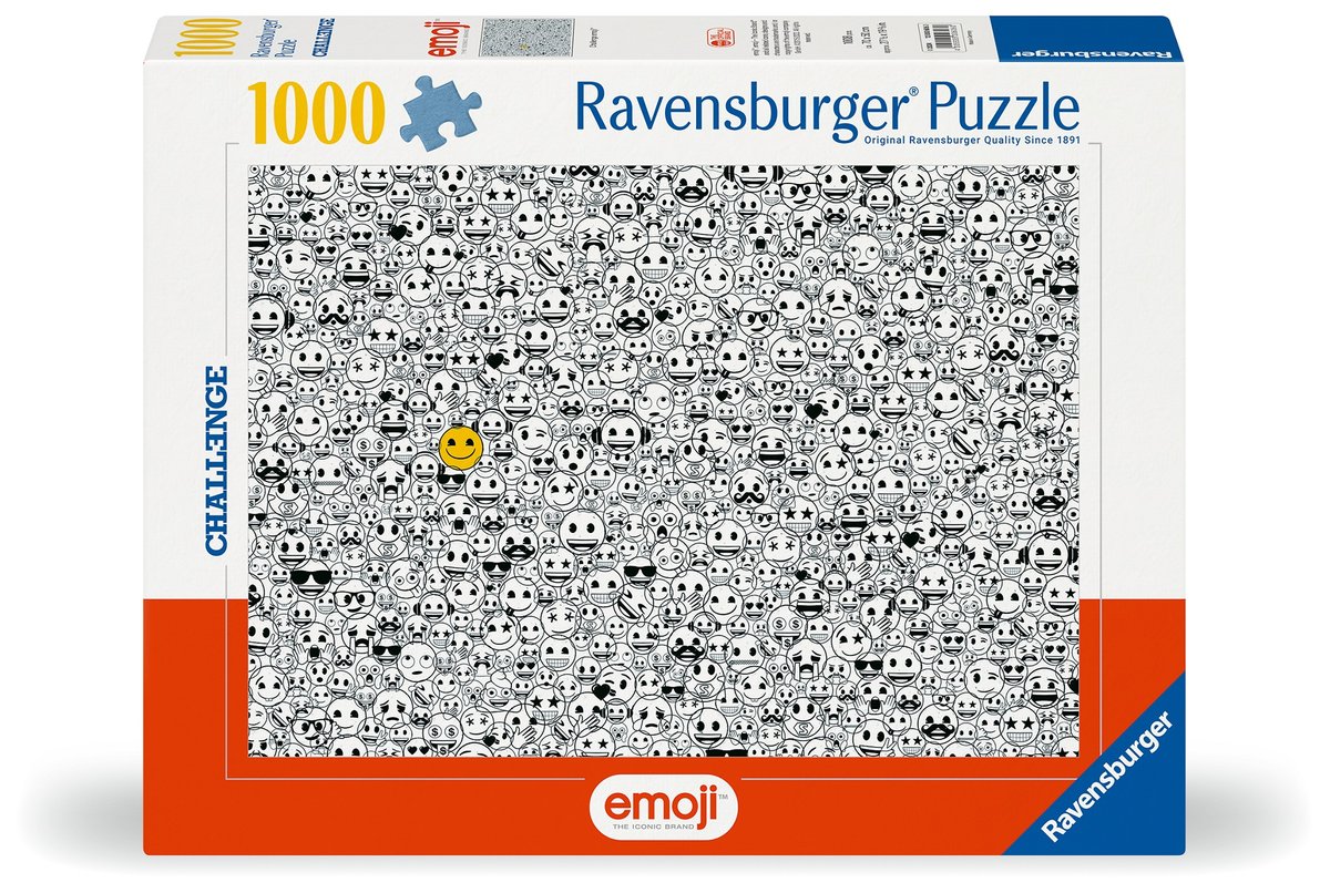 Puzzle 2D, CHALLENGE, Emoji, 1000 elementów