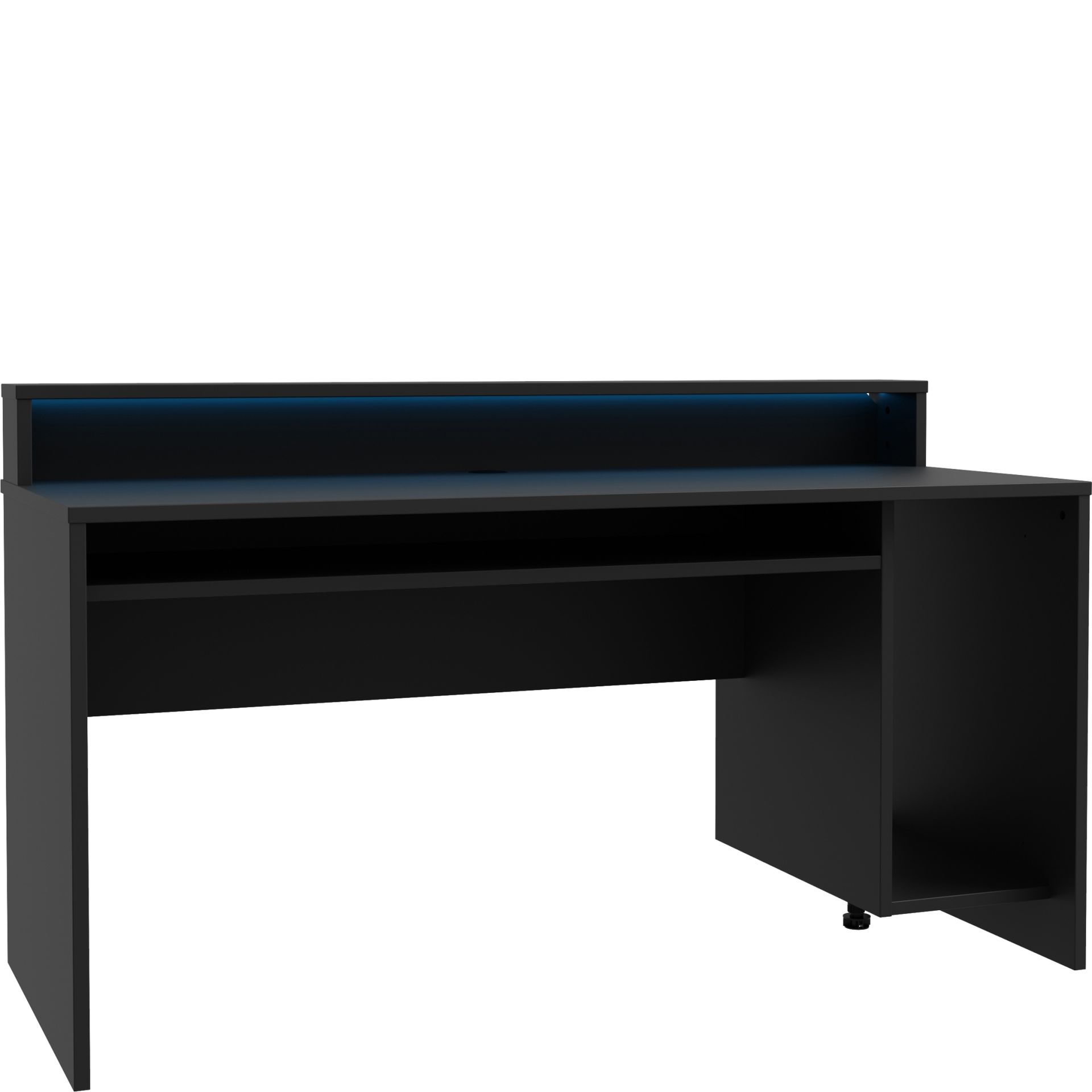 Biurko do Gier Ayo TZRB235RB3-Z13M Prawe z Oświetleniem Forte Czarny