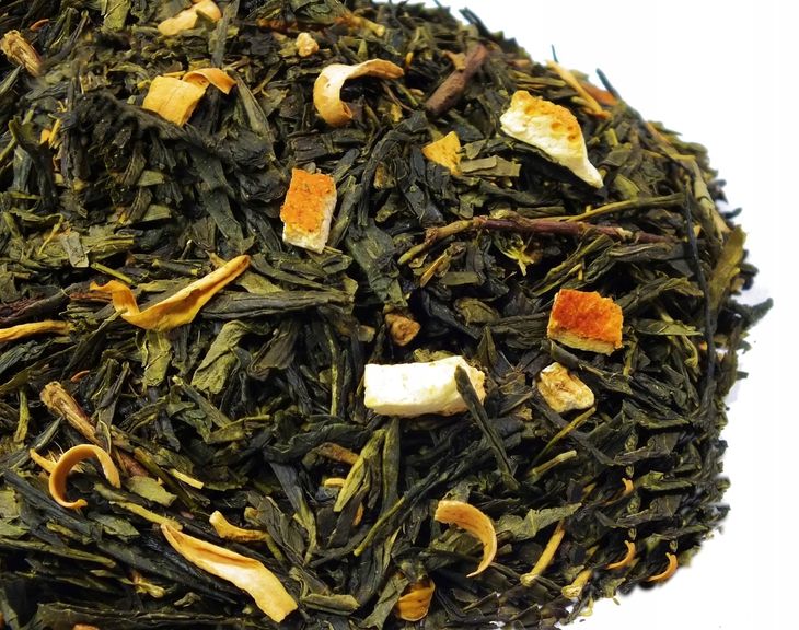 Żeńszeniowo-imbirowa herbata zielona 50g aromatyzowana