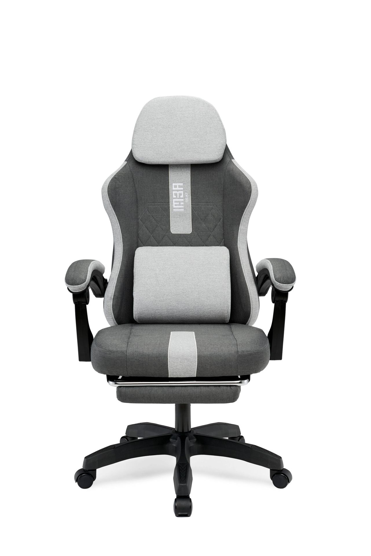 Fotel gamingowy IMBA RANGER ciemny szary materiałowy