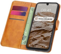 Bizon Etui z klapką Case Pocket do Galaxy A16 4G/5G, brązowe