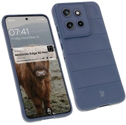 Bizon Pancerne etui Case Tur do Motorola Edge 50 Neo, granatowe