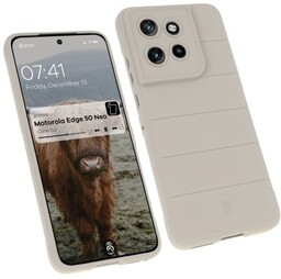 Bizon Pancerne etui Case Tur do Motorola Edge 50 Neo, jasnoszare