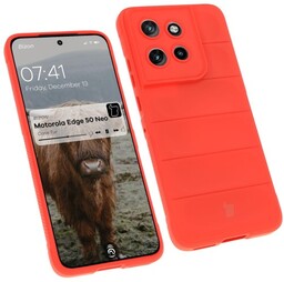 Bizon Pancerne etui Case Tur do Motorola Edge 50 Neo, czerwone