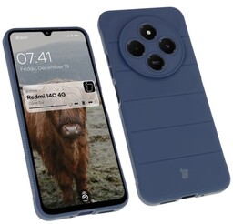 Bizon Pancerne etui Case Tur do Xiaomi Redmi 14C 4G / POCO C75, granatowe
