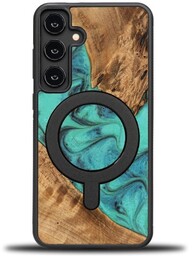Bewood Drewniane etui do Galaxy A35 5G, Unique Turquoise do MagSafe