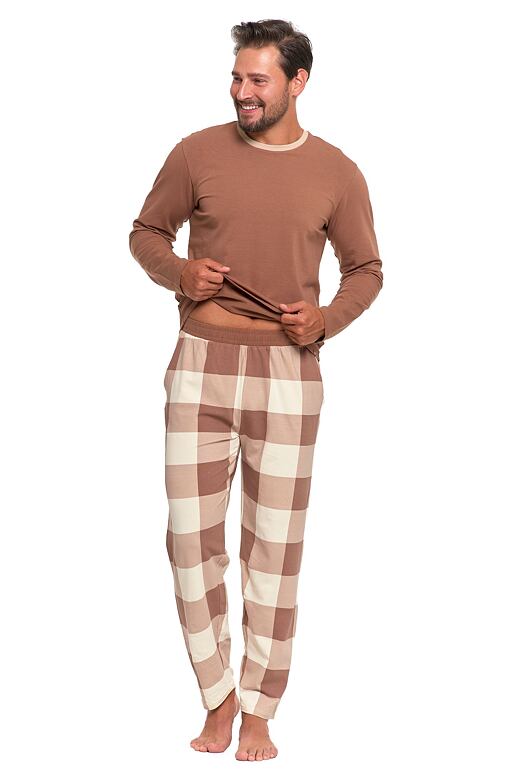 Piżama męska Choco brązowa 3XL