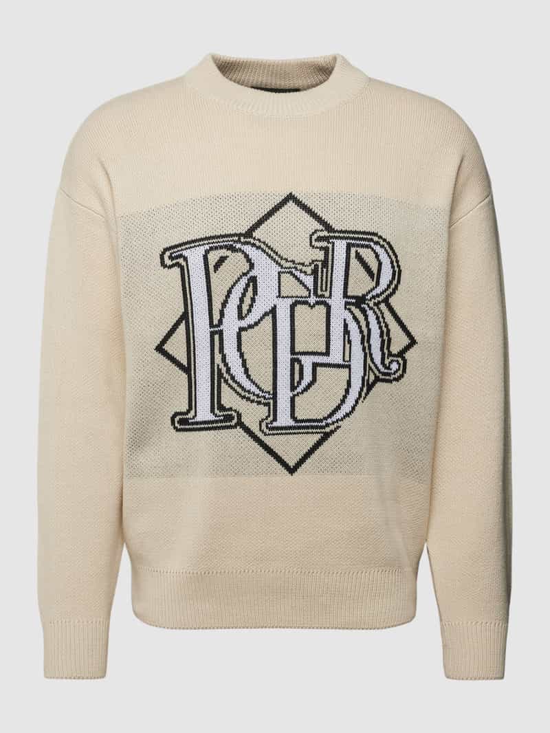 Sweter z dzianiny z napisem z logo model ‘Kingdom’