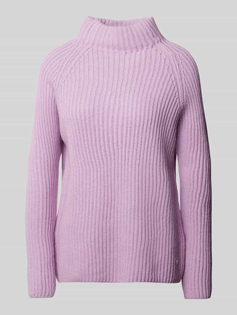 Sweter z dzianiny ze stójką